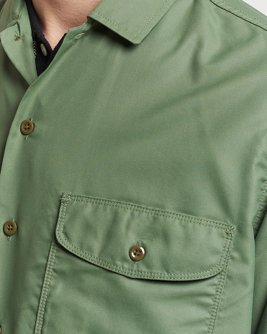 Herr | Skjortor | BEAMS PLUS | Work Micro Nylon Overshirt Olive