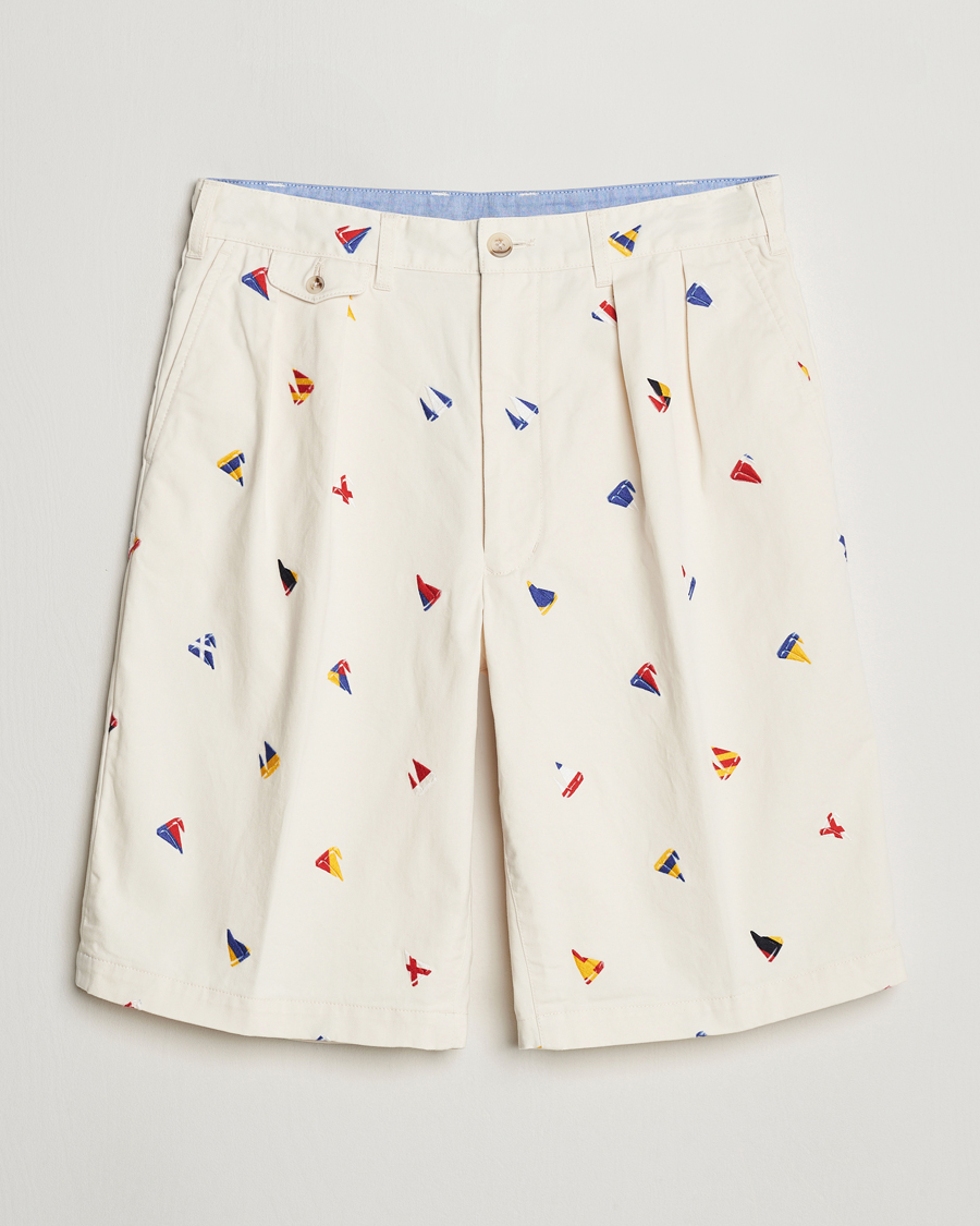 Herr | Shorts | BEAMS PLUS | Embroidered Shorts White
