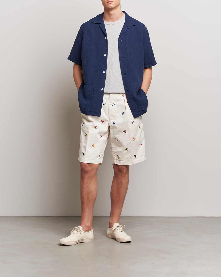 Herr | Shorts | BEAMS PLUS | Embroidered Shorts White