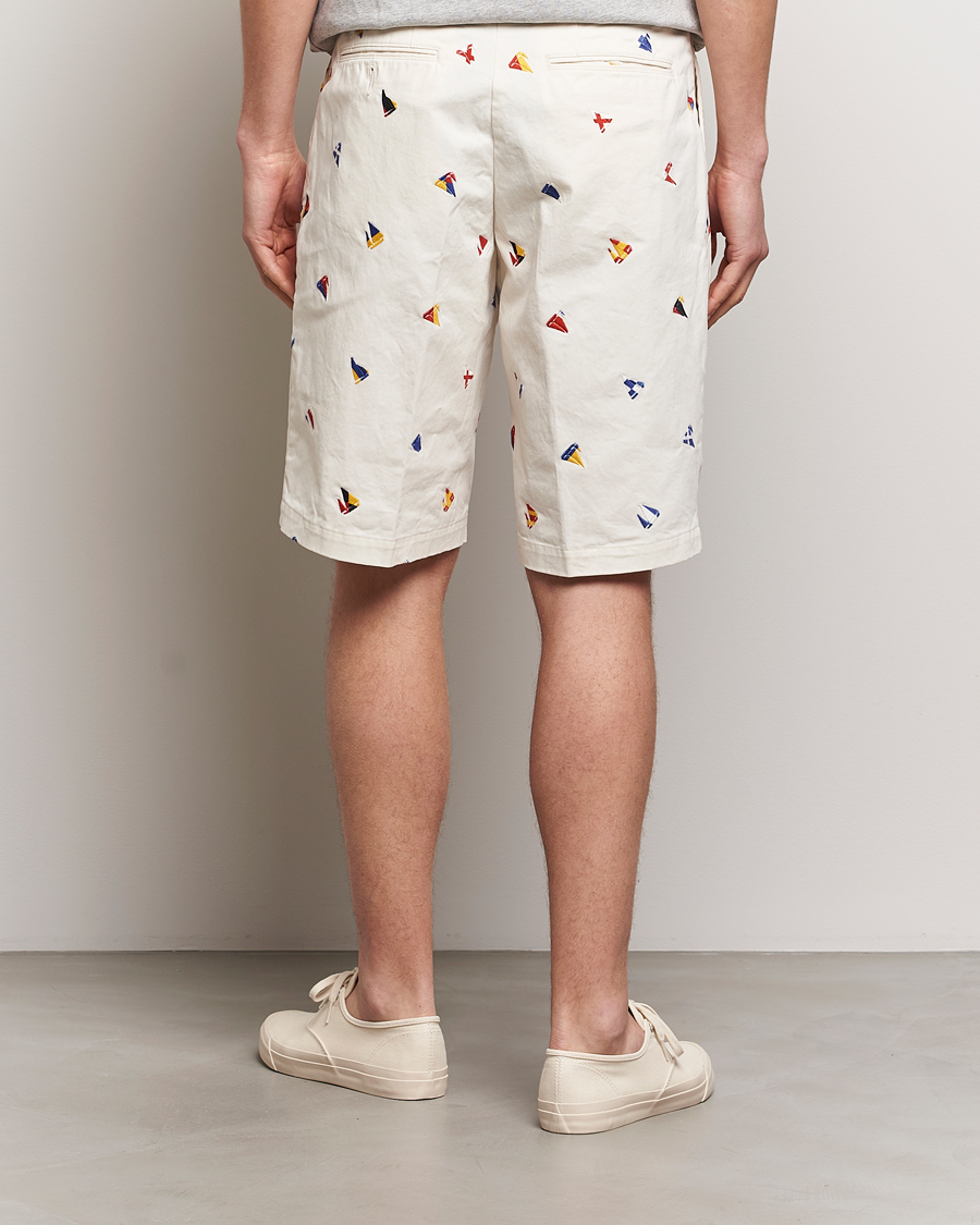Herr | Shorts | BEAMS PLUS | Embroidered Shorts White