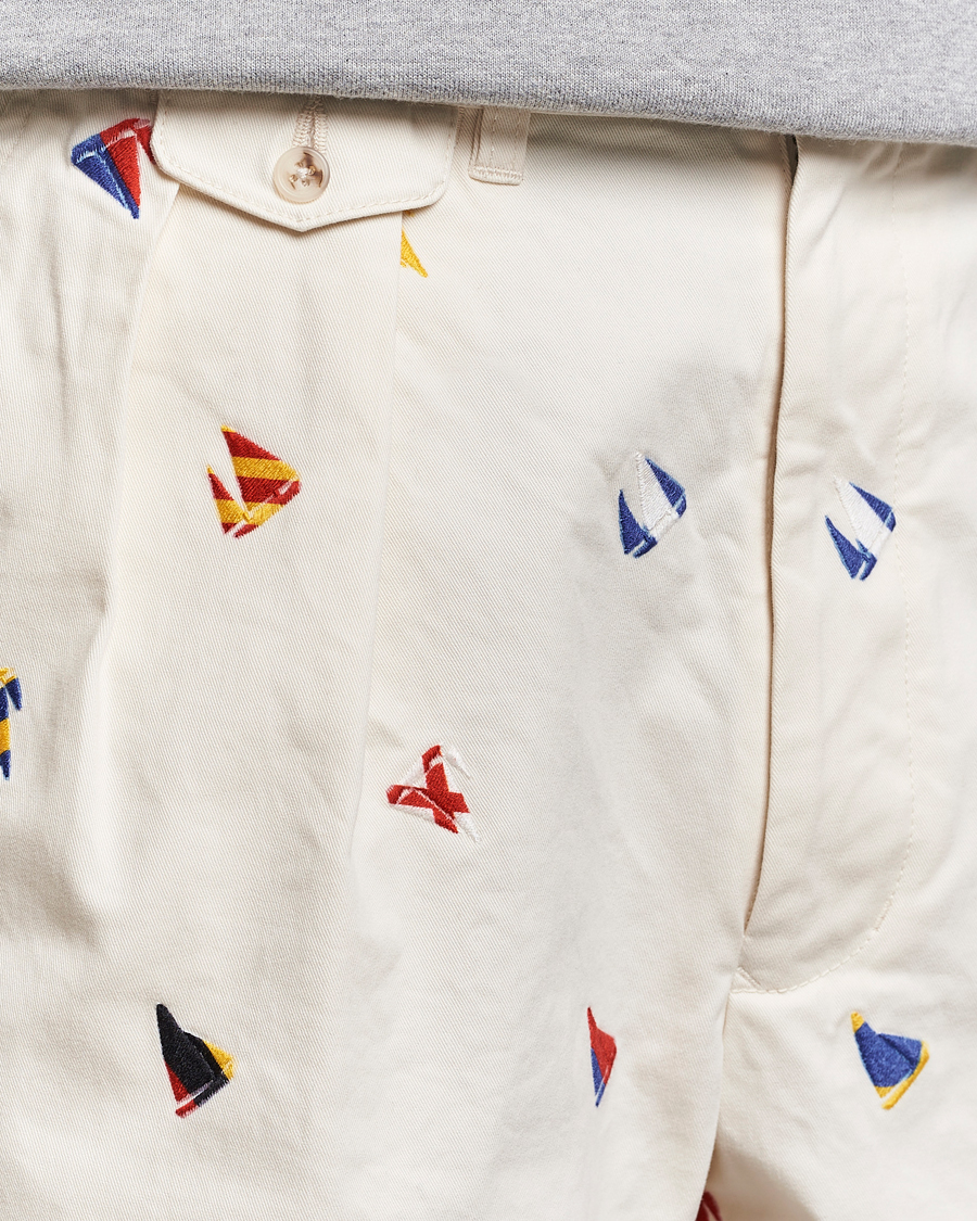 Herr | Shorts | BEAMS PLUS | Embroidered Shorts White