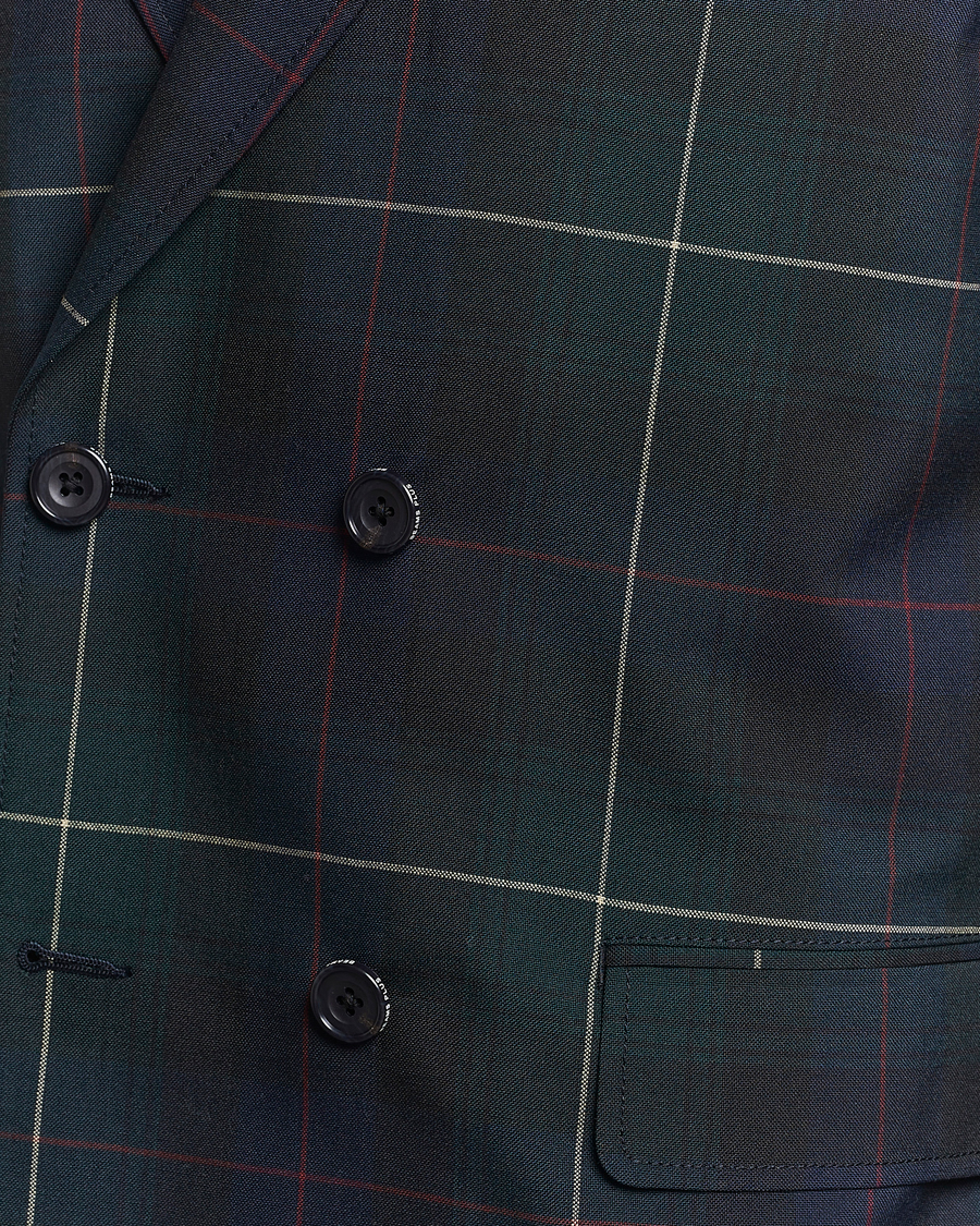 Herr | Kavajer | BEAMS PLUS | Double Breasted Plaid Wool Blazer Green Plaid
