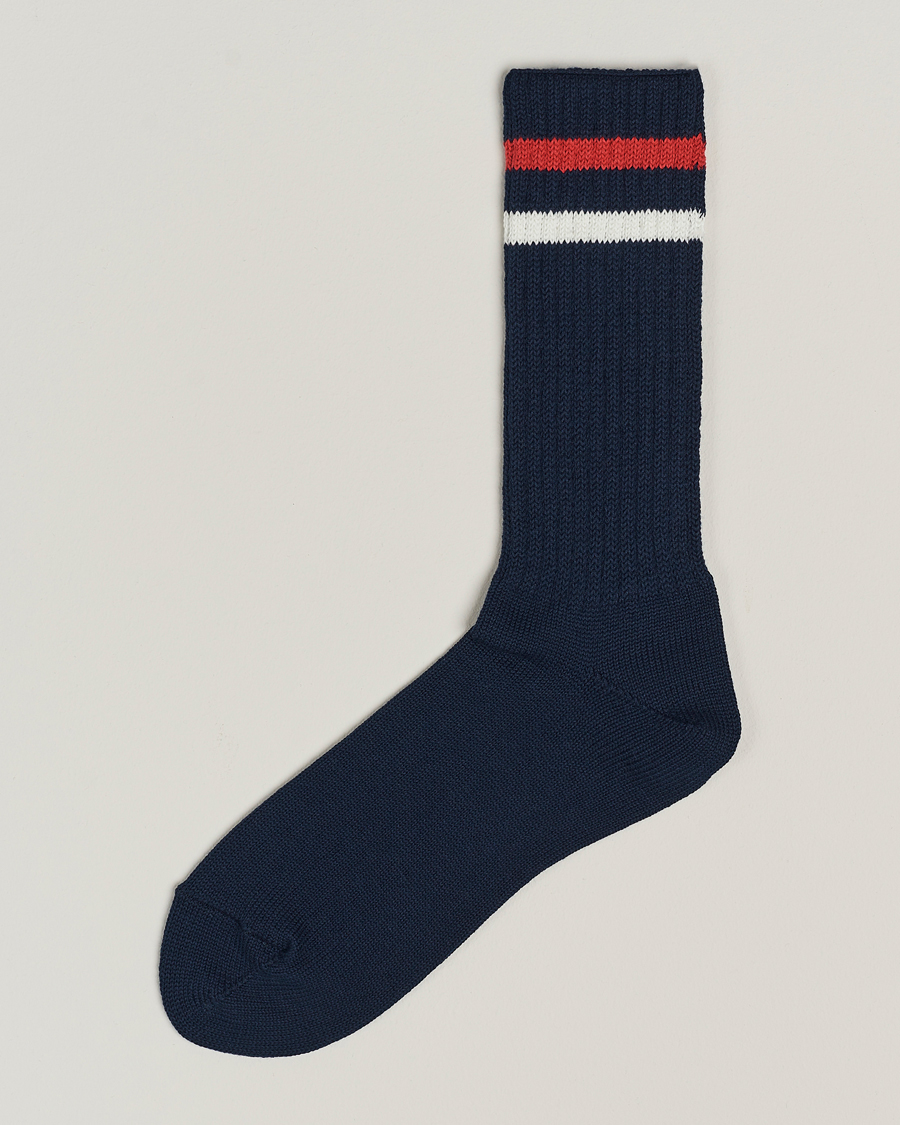 Herr | Underkläder | BEAMS PLUS | Schoolboy Socks Navy/Red
