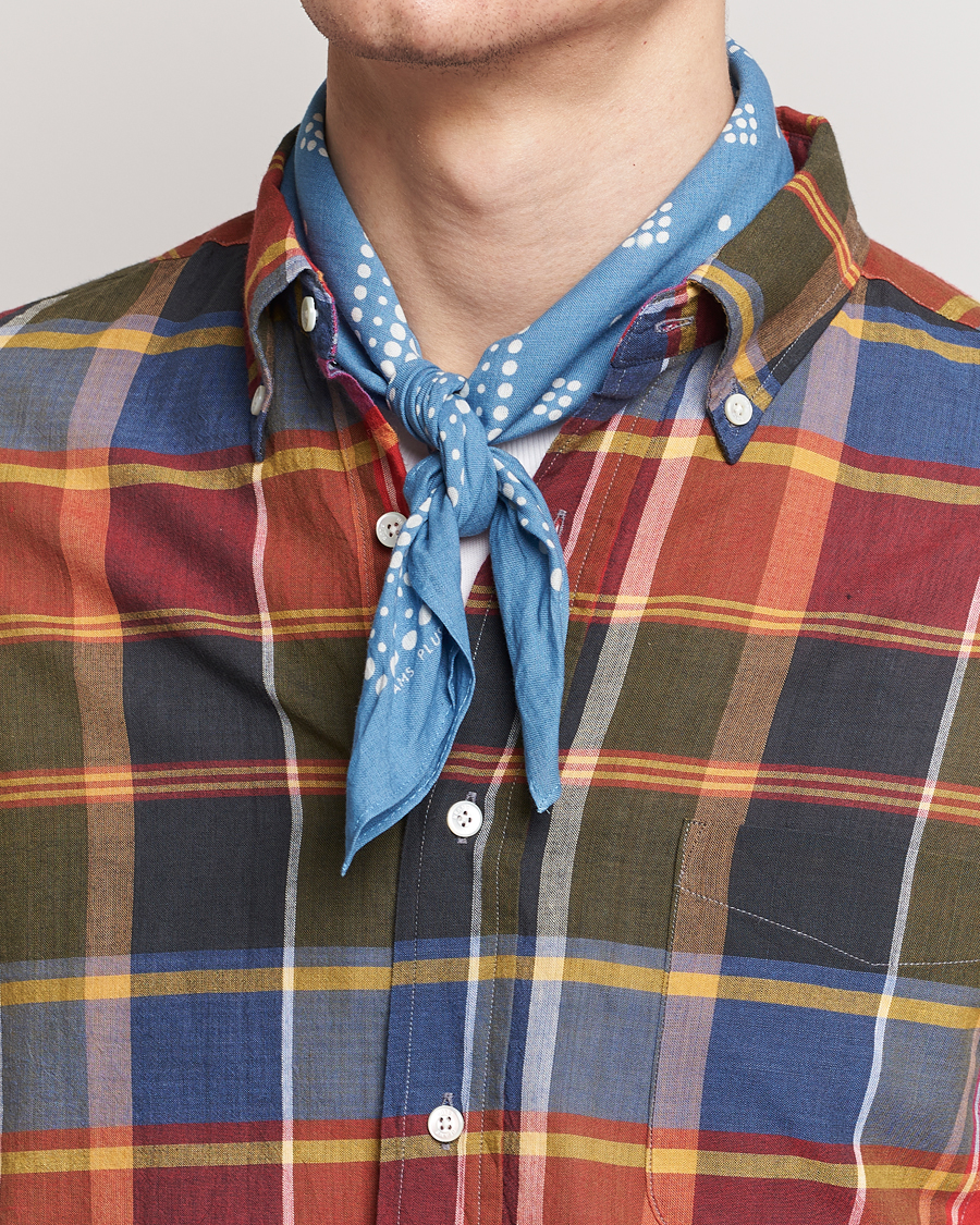 Herr | BEAMS PLUS | BEAMS PLUS | 2-Pack Bandanas Sax Blue