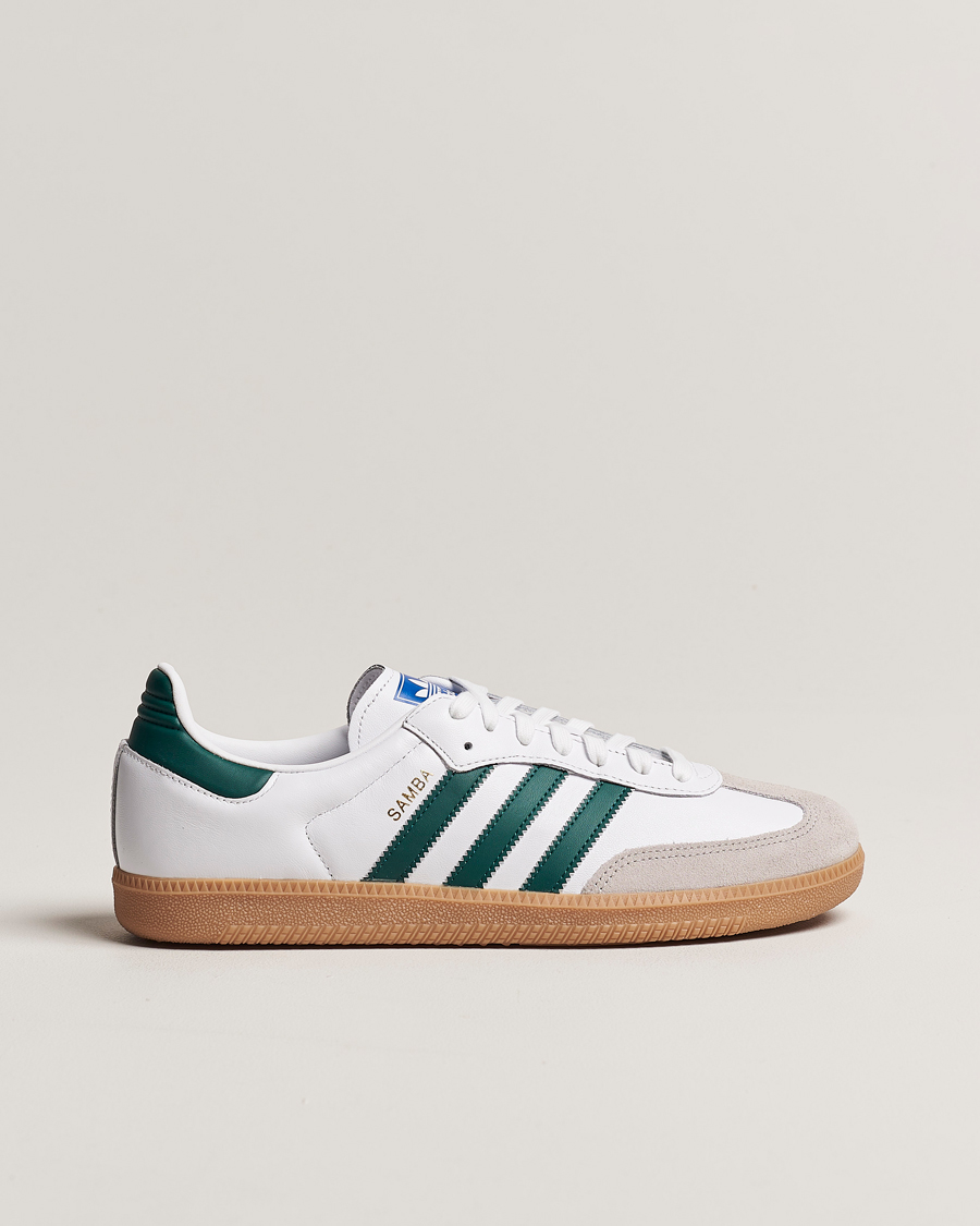 Herr | adidas Originals Samba OG Sneaker White/Green | adidas Originals | Samba OG Sneaker White/Green