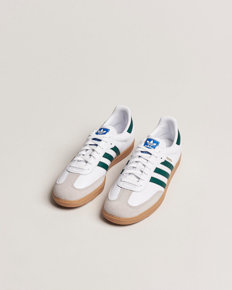 Herr | adidas Originals Samba OG Sneaker White/Green | adidas Originals | Samba OG Sneaker White/Green