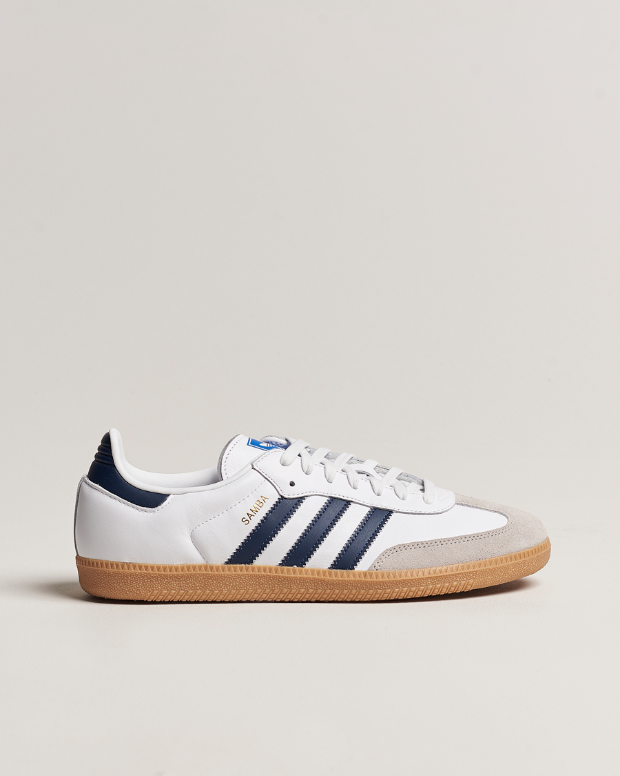 Herr | adidas Originals Samba OG Sneaker White/Navy | adidas Originals | Samba OG Sneaker White/Navy
