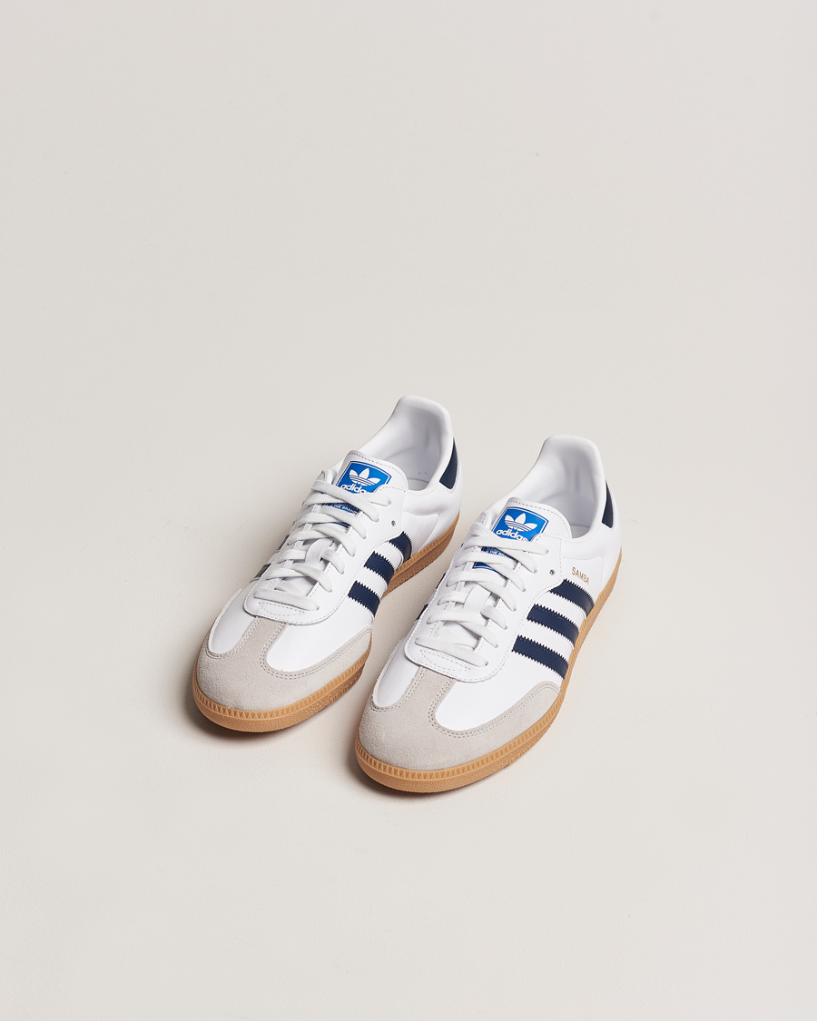 Herr | adidas Originals Samba OG Sneaker White/Navy | adidas Originals | Samba OG Sneaker White/Navy
