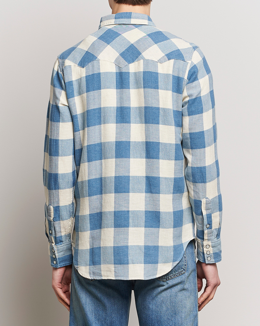 Herr | Skjortor | RRL | Buffalo Western Shirt Indigo/Cream Check