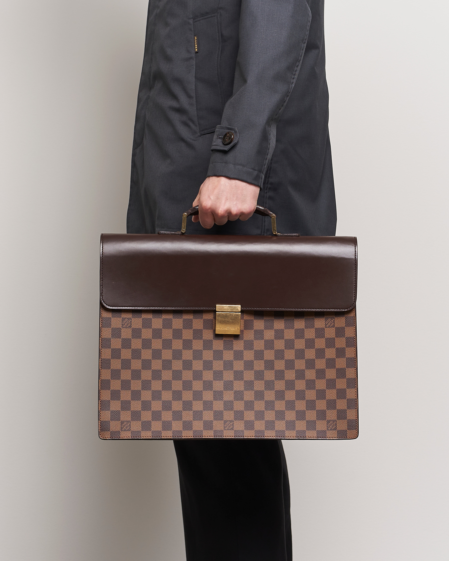 Herr | Pre-Owned & Vintage Bags | Louis Vuitton Pre-Owned | Altona Briefcase Damier Ebene 