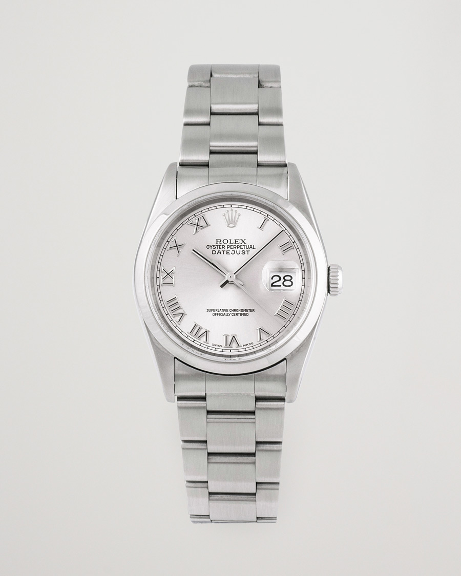Herr | Rolex Pre-Owned Datejust 16200 Oystert Perpetual Steel Silver | Rolex Pre-Owned | Datejust 16200 Oystert Perpetual Steel Silver