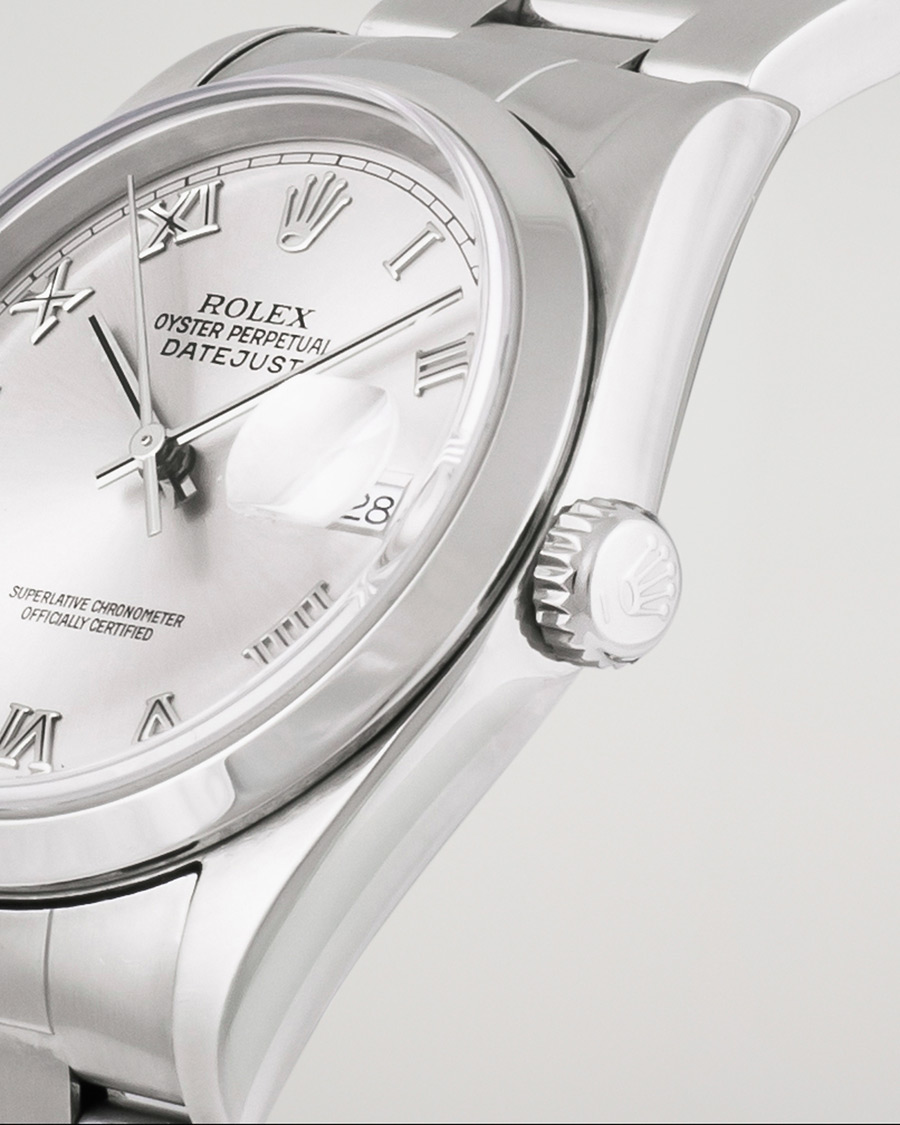 Herr | Rolex Pre-Owned Datejust 16200 Oystert Perpetual Steel Silver | Rolex Pre-Owned | Datejust 16200 Oystert Perpetual Steel Silver