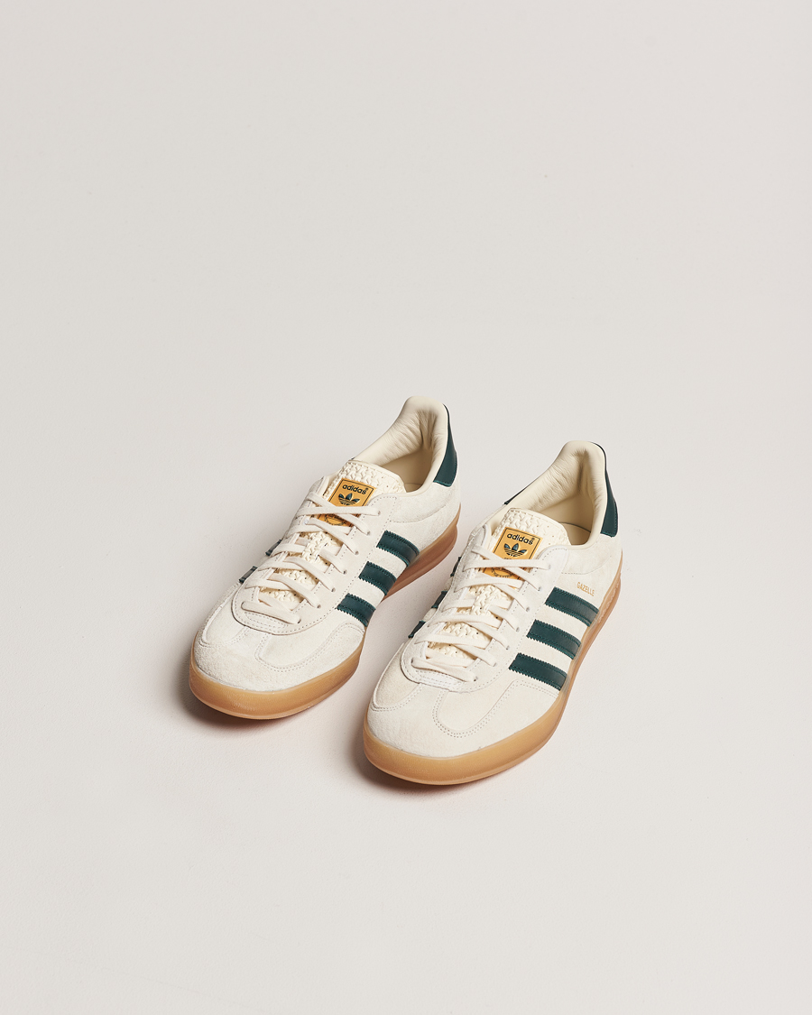 Herr | adidas Originals Gazelle Indoor Sneaker White/Green | adidas Originals | Gazelle Indoor Sneaker White/Green