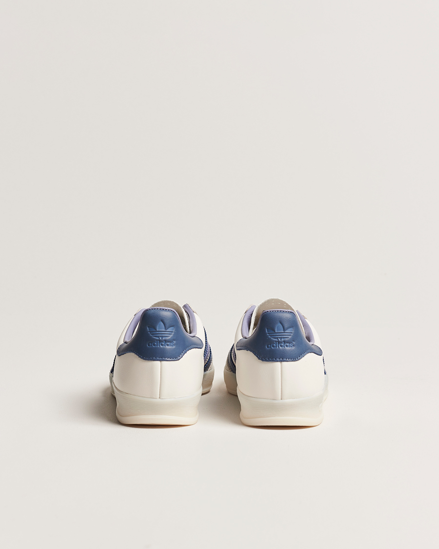 Herr | adidas Originals Gazelle Indoor Sneaker White/Blue | adidas Originals | Gazelle Indoor Sneaker White/Blue
