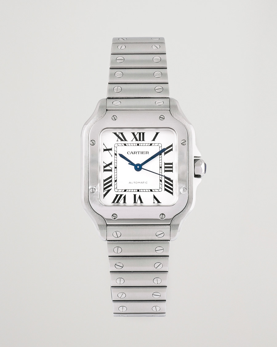 Herr | Cartier Pre-Owned Santos De Cartier Steel WSSA0029 Silver | Cartier Pre-Owned | Santos De Cartier Steel WSSA0029 Silver