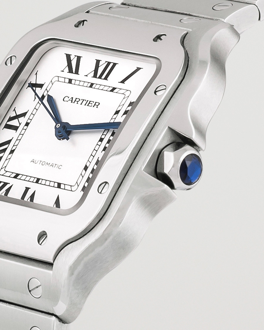 Herr | Cartier Pre-Owned Santos De Cartier Steel WSSA0029 Silver | Cartier Pre-Owned | Santos De Cartier Steel WSSA0029 Silver