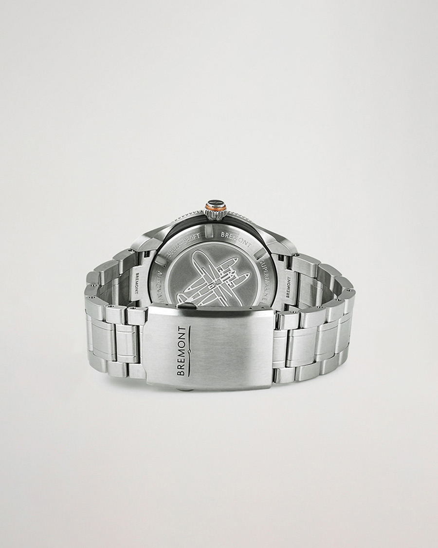 Herr | Bremont Pre-Owned S302 Supermarine GMT 40mm Steel Bracelet Silver | Bremont Pre-Owned | S302 Supermarine GMT 40mm Steel Bracelet Silver