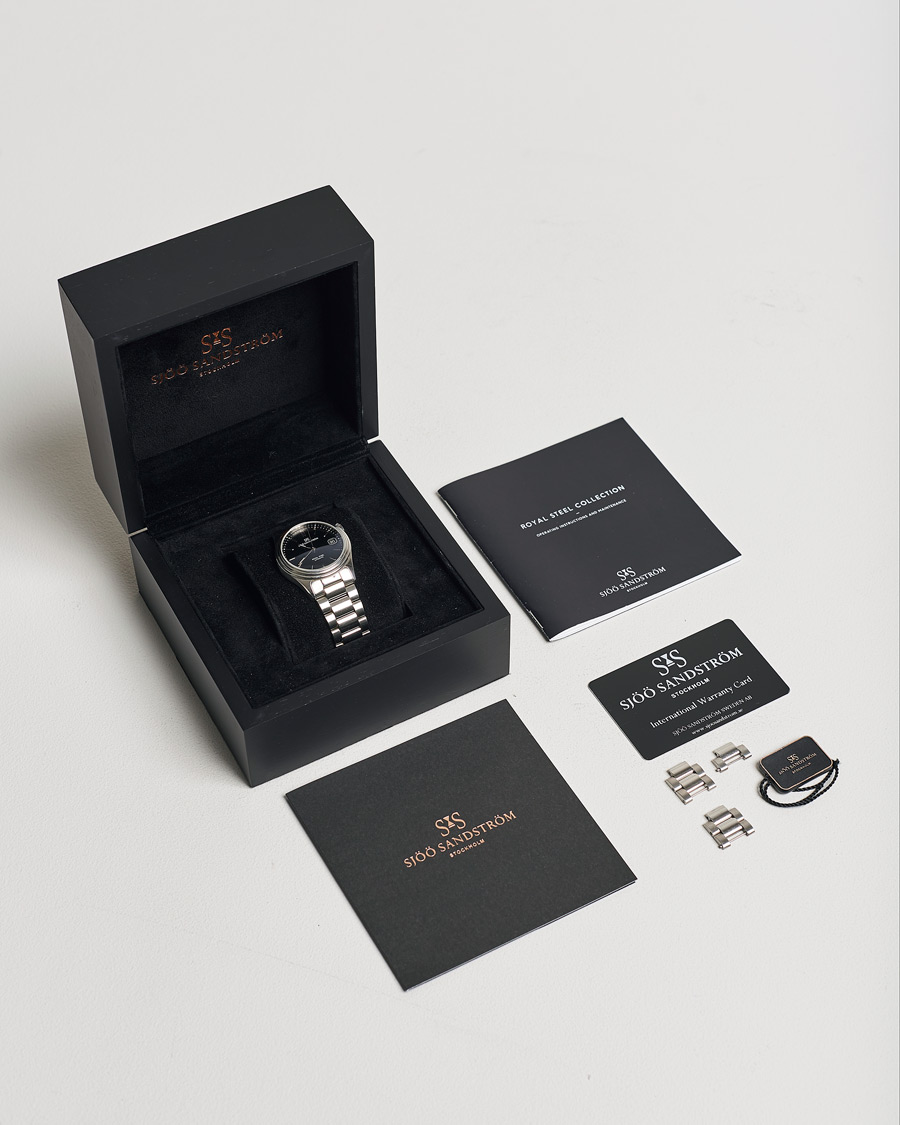 Herr | Sjöö Sandström Pre-Owned Royal Steel Classic 36mm 1636-1 Silver | Sjöö Sandström Pre-Owned | Royal Steel Classic 36mm 1636-1 Silver