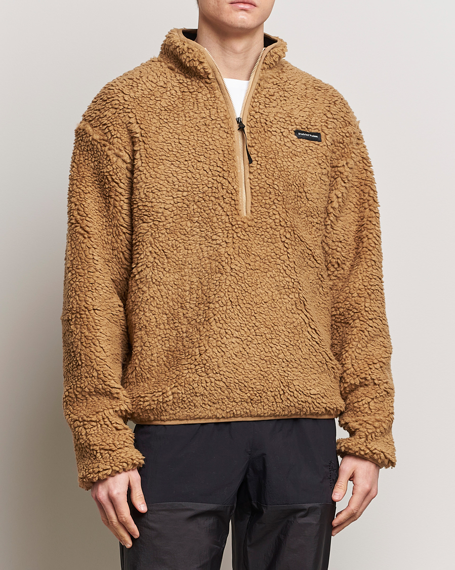 Herr | Kläder | District Vision | Half Zip Pile Fleece Sand