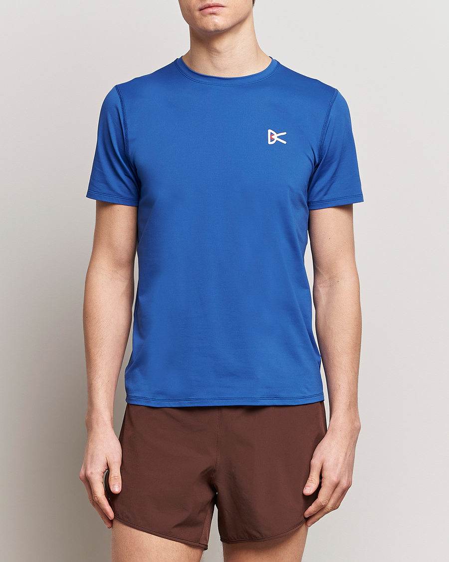Herr | Active | District Vision | Lightweight Short Sleeve T-Shirts Ocean Blue