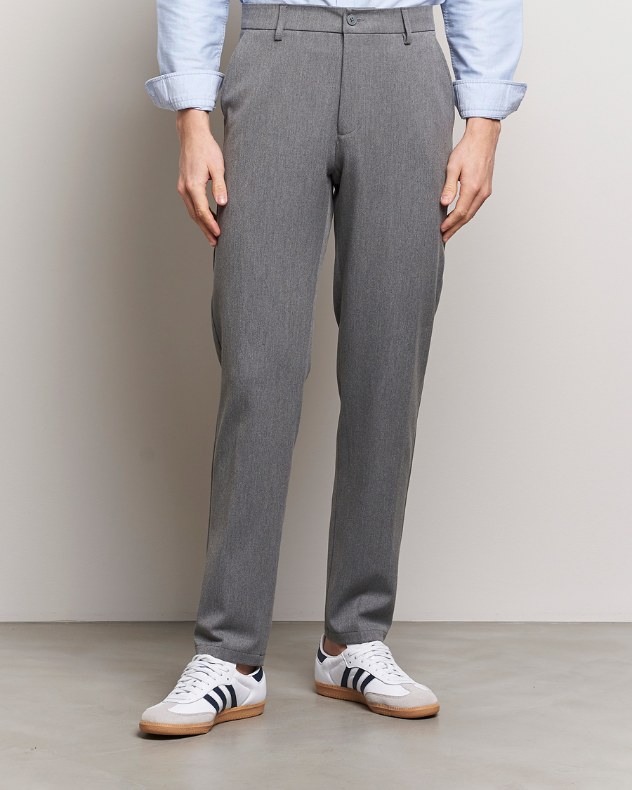 Herr | LES DEUX | LES DEUX | Como Reg Suit Pants Grey Melange