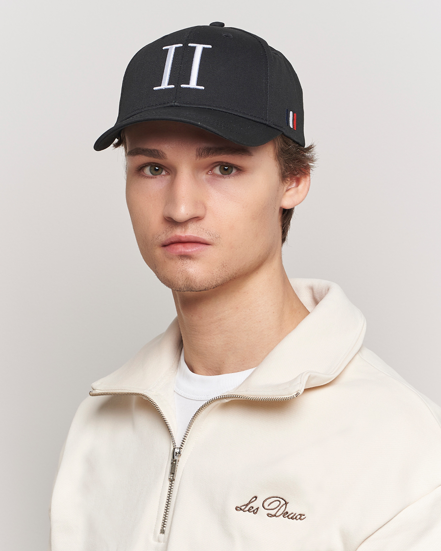 Herr | Kepsar | LES DEUX | Encore Organic Cotton Baseball Cap II Black/White