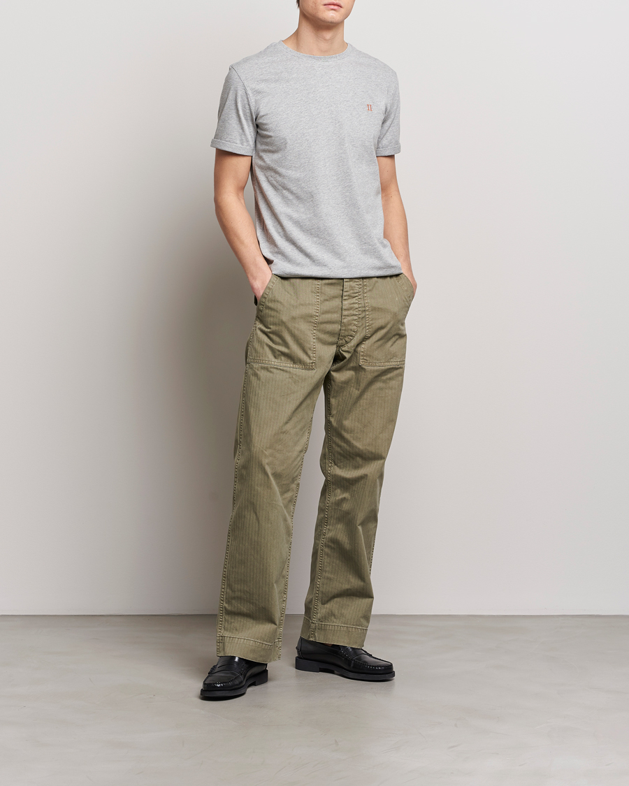 Herr | T-Shirts | LES DEUX | Nørregaard Cotton T-Shirt Grey Melange