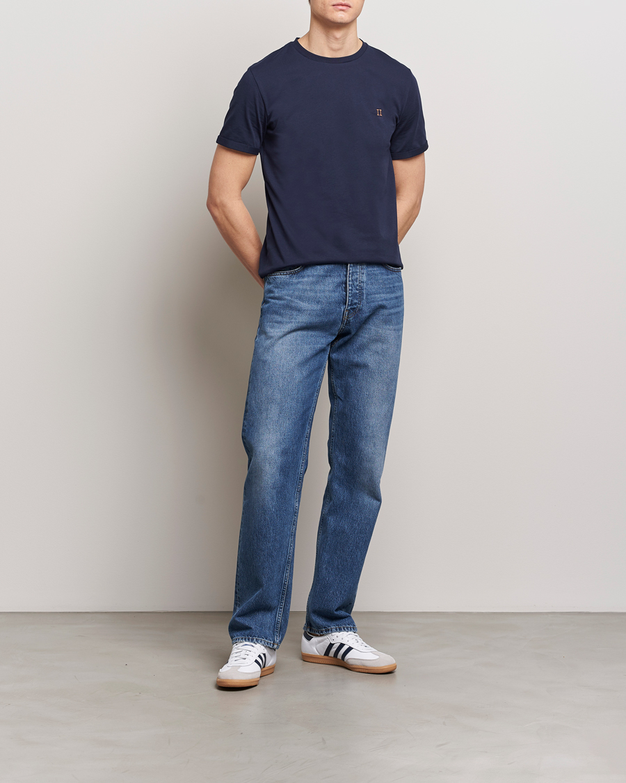 Herr | T-Shirts | LES DEUX | Nørregaard Cotton T-Shirt Navy