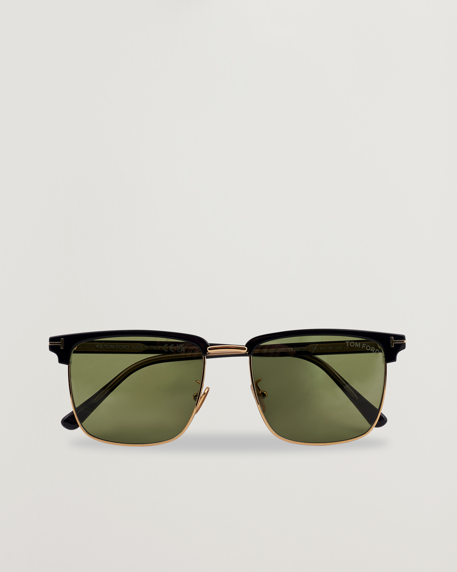 Herr | Solglasögon | Tom Ford | Hudson FT0997-H Metal Sunglasses Black/Green