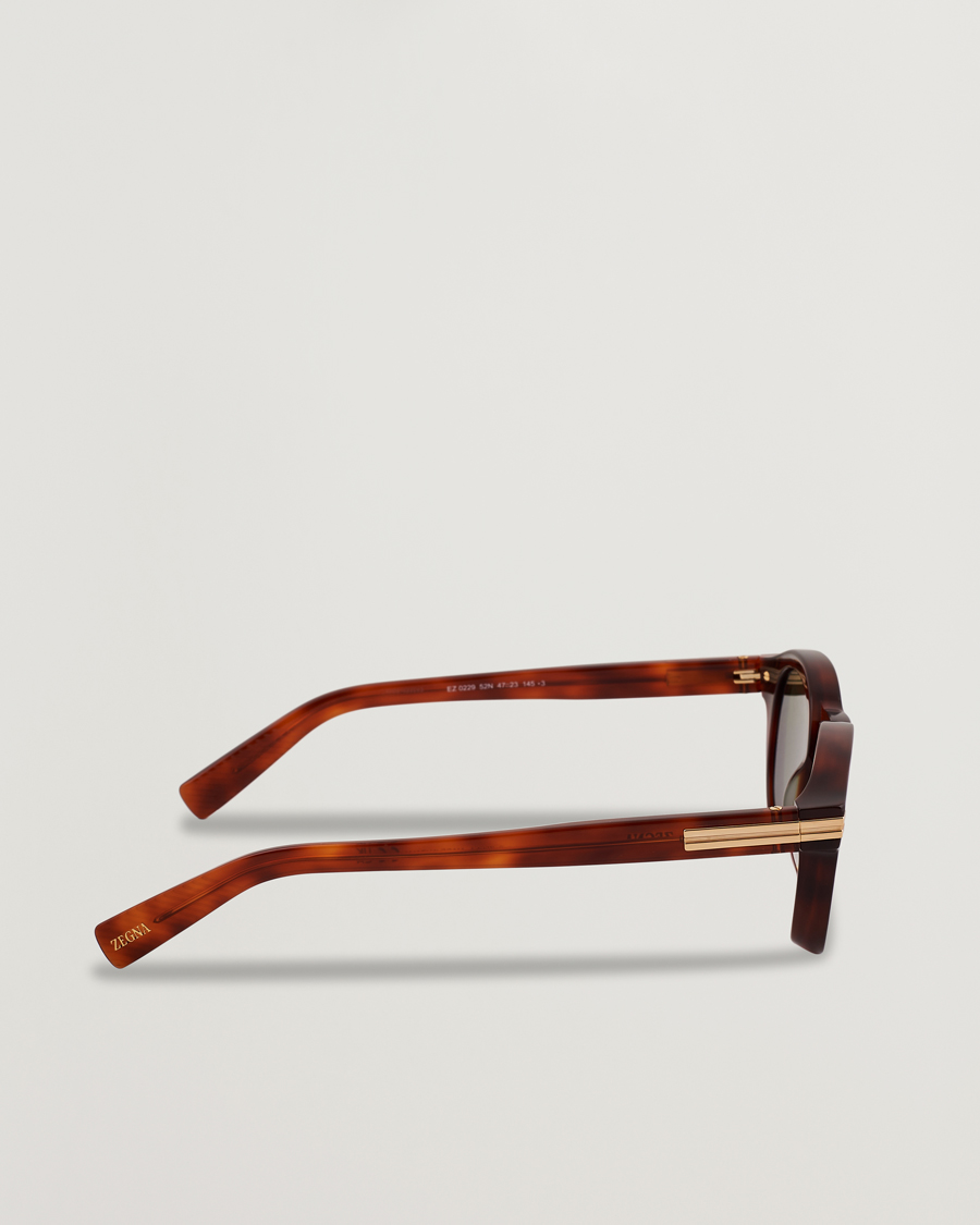 Herr | Solglasögon | Zegna | EZ0229 Sunglasses Dark Havana/Green