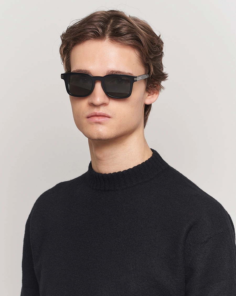 Herr | Avdelningar | Zegna | EZ0230 Sunglasses Black/Smoke