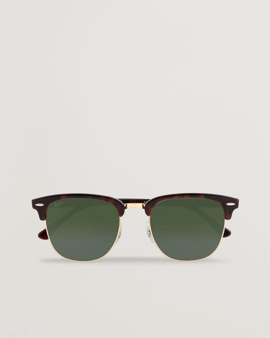 Herr | Solglasögon | Ray-Ban | Clubmaster Sunglasses Mock Tortoise/Crystal Green