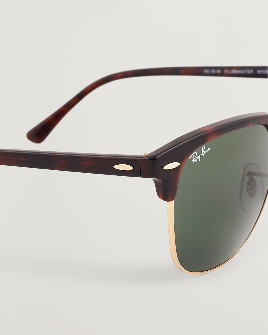 Herr | Solglasögon | Ray-Ban | Clubmaster Sunglasses Mock Tortoise/Crystal Green