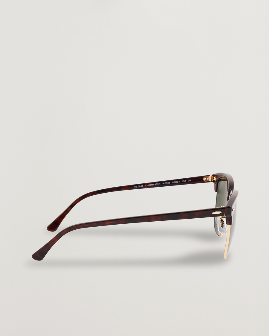 Herr | Solglasögon | Ray-Ban | Clubmaster Sunglasses Mock Tortoise/Crystal Green