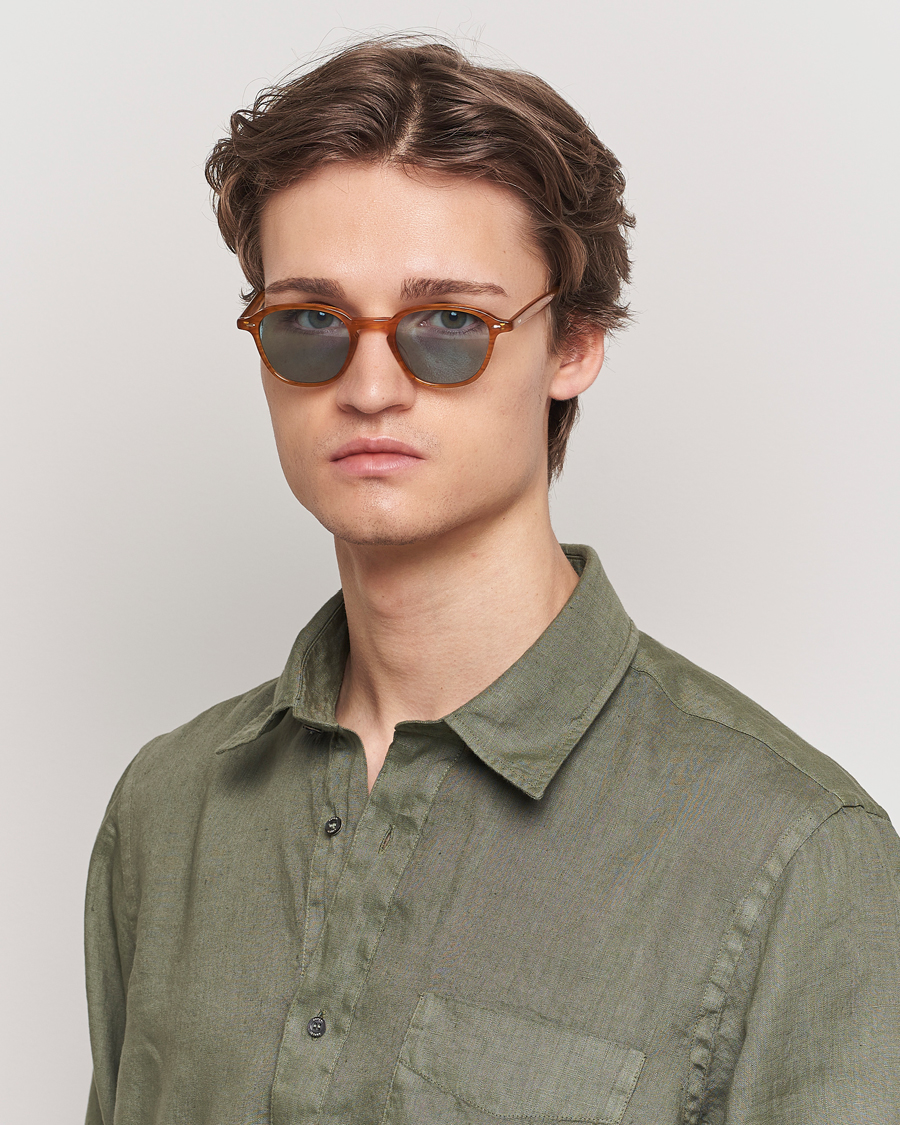 Herr | Solglasögon | Garrett Leight | Gilbert 46 Sunglasses Light Brown