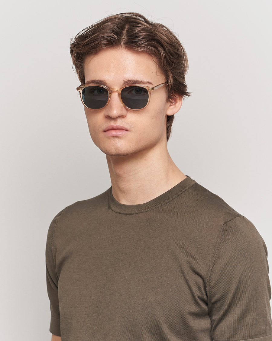 Herr | Solglasögon | Garrett Leight | Kinney 49 Sunglasses Transparent/Blue