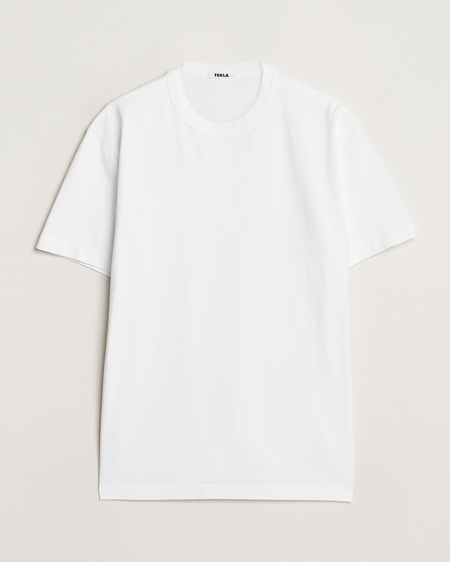 Herr | T-Shirts | Tekla | Organic Cotton Sleeping T-Shirt White