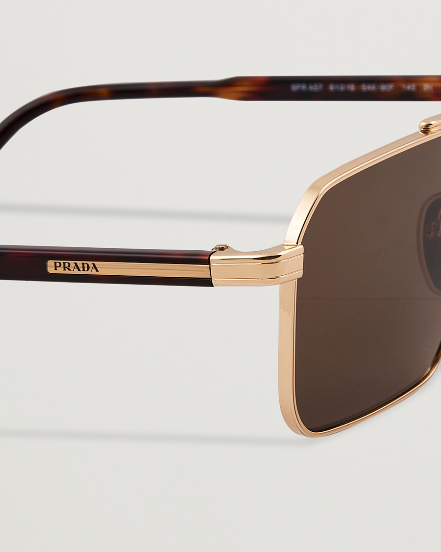 Herr | Solglasögon | Prada Eyewear | Prada 0PR A57S Metal Sunglasses Gold