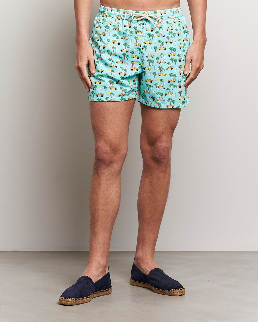 Herr | Badbyxor | MC2 Saint Barth | Printed Swim Shorts Road Car