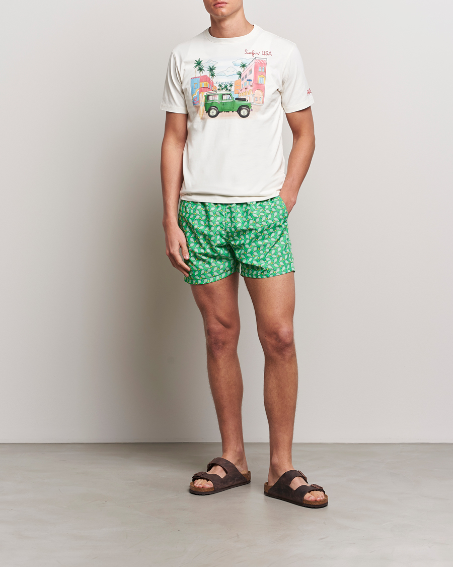 Herr | Badbyxor | MC2 Saint Barth | Printed Swim Shorts Tennis Cross