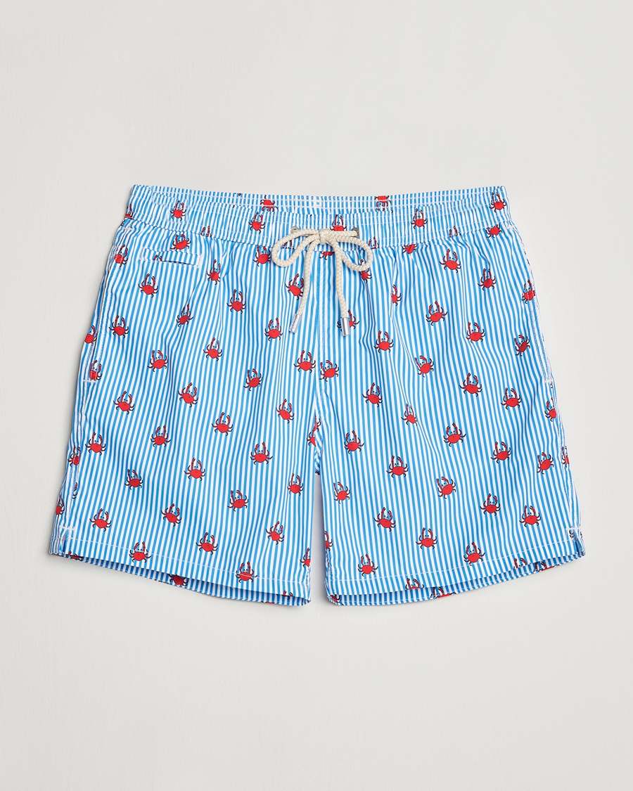 Herr | Badbyxor | MC2 Saint Barth | Printed Swim Shorts Crabs Stripes
