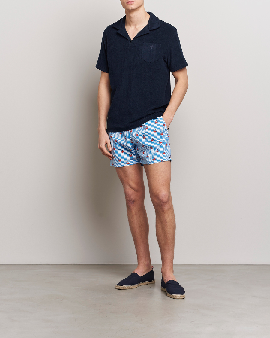Herr | Badbyxor | MC2 Saint Barth | Printed Swim Shorts Crabs Stripes