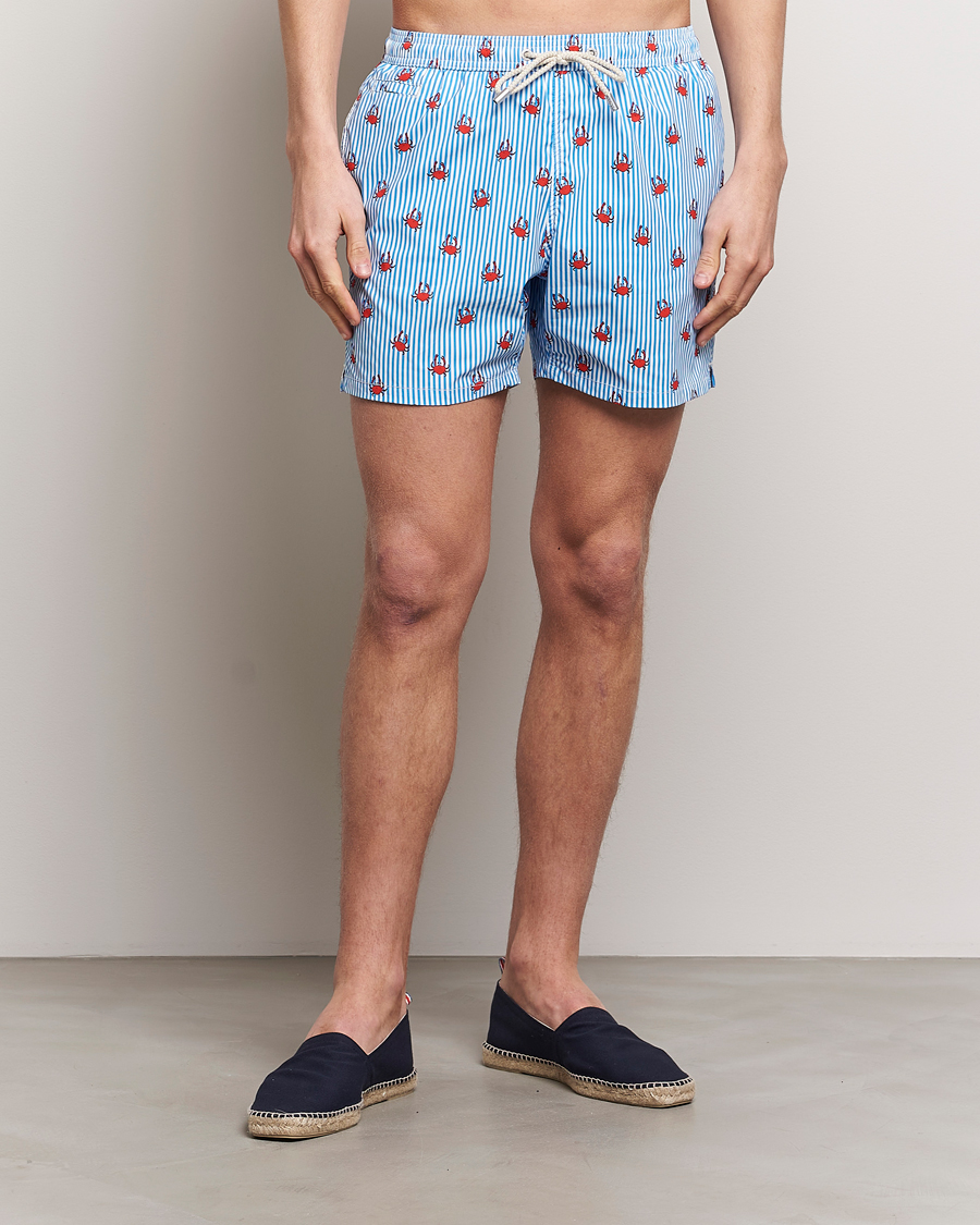 Herr | Nya produktbilder | MC2 Saint Barth | Printed Swim Shorts Crabs Stripes