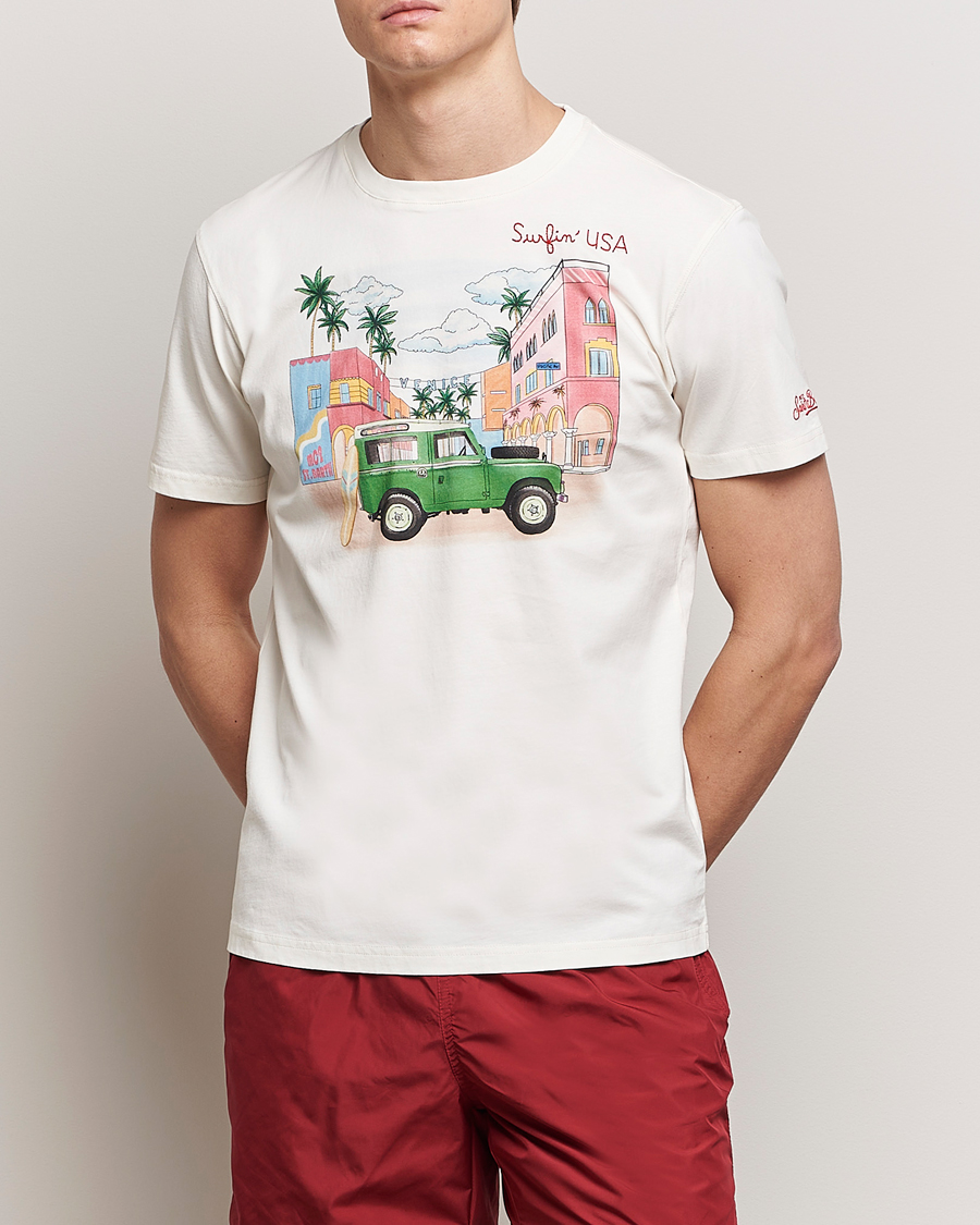 Herr | Kortärmade t-shirts | MC2 Saint Barth | Printed Cotton T-Shirt Surfing USA