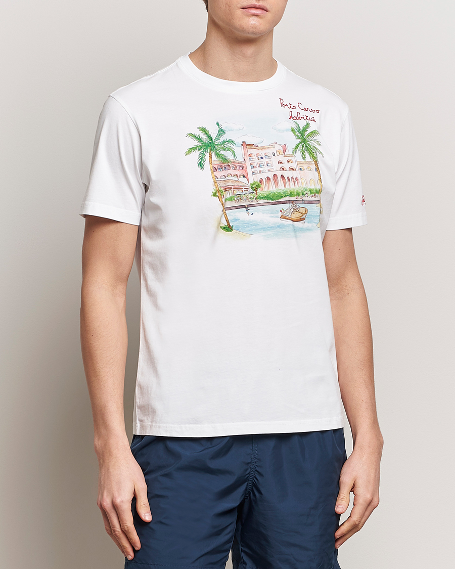 Herr | MC2 Saint Barth | MC2 Saint Barth | Printed Cotton T-Shirt Porto Cervo