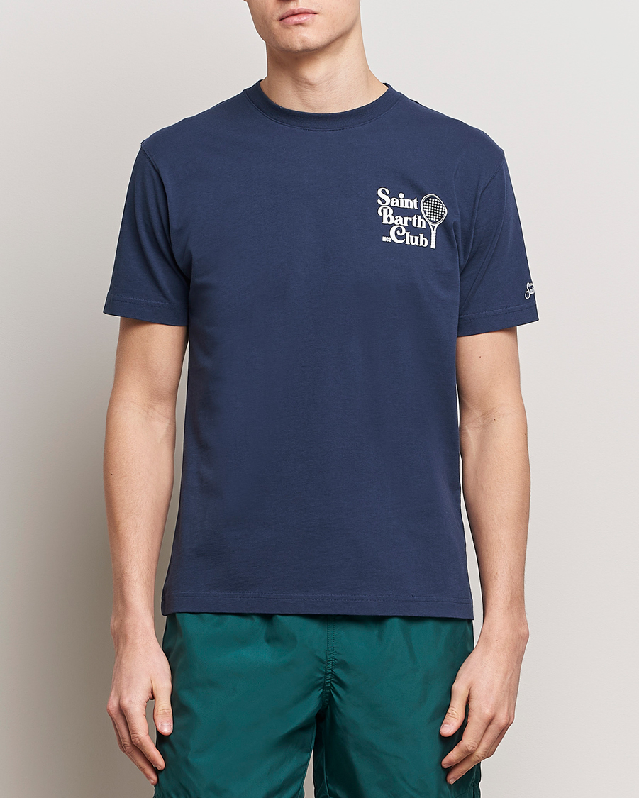 Herr | Nya produktbilder | MC2 Saint Barth | Printed Cotton T-Shirt STB Padel Club