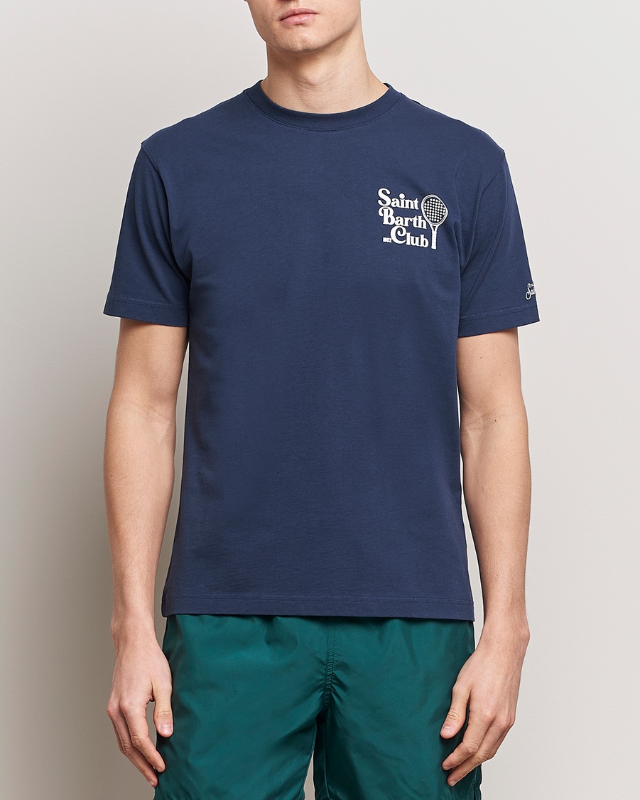 Herr | T-Shirts | MC2 Saint Barth | Printed Cotton T-Shirt STB Padel Club