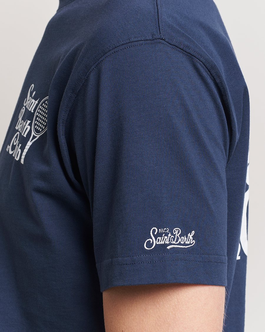Herr | T-Shirts | MC2 Saint Barth | Printed Cotton T-Shirt STB Padel Club