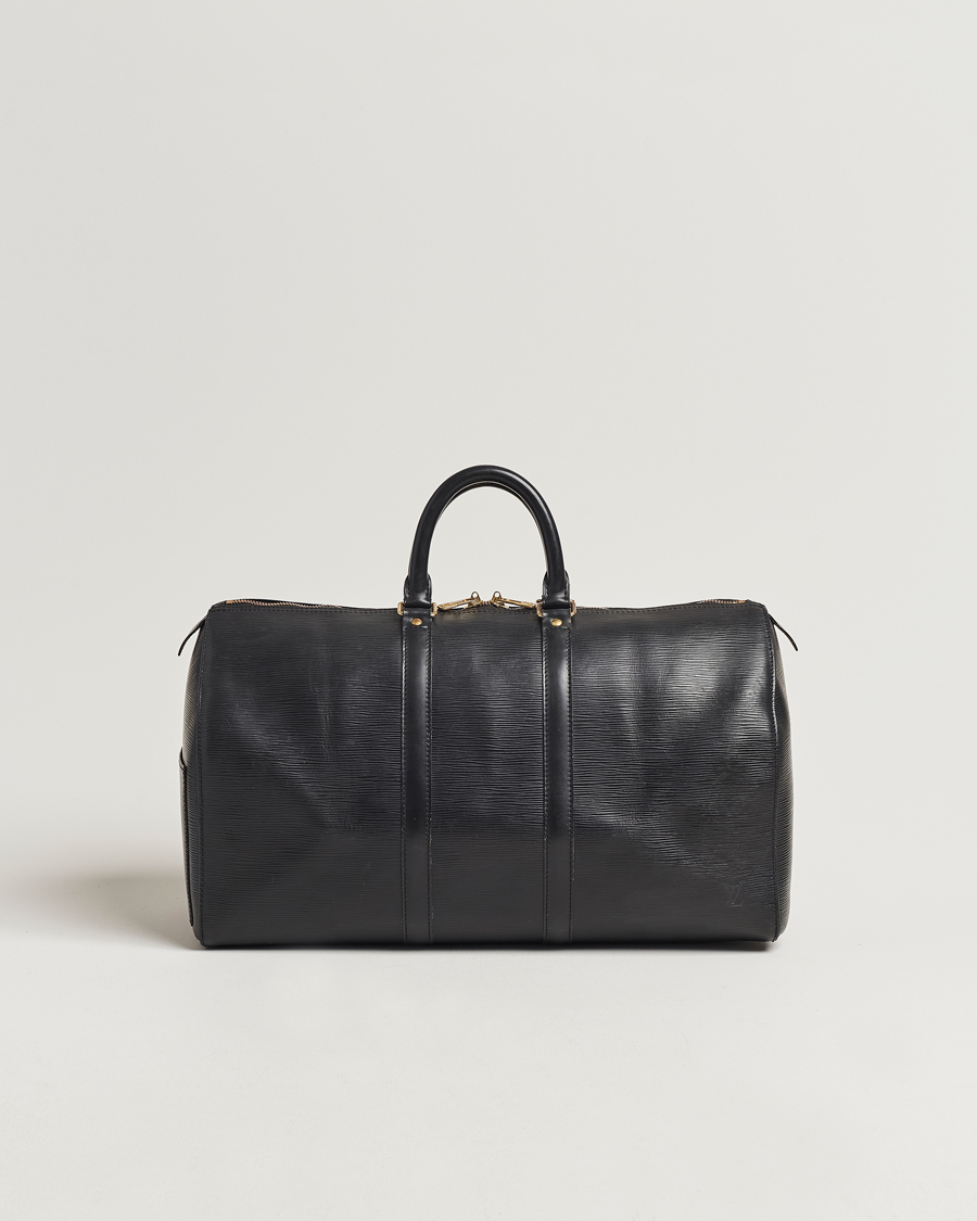 Herr | Louis Vuitton Pre-Owned Keepall 45 EPI Leather Bag Black | Louis Vuitton Pre-Owned | Keepall 45 EPI Leather Bag Black