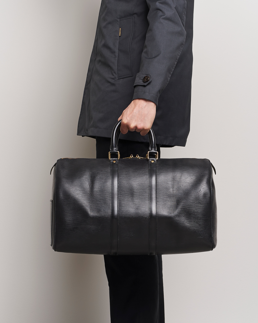 Herr | Louis Vuitton Pre-Owned Keepall 45 EPI Leather Bag Black | Louis Vuitton Pre-Owned | Keepall 45 EPI Leather Bag Black